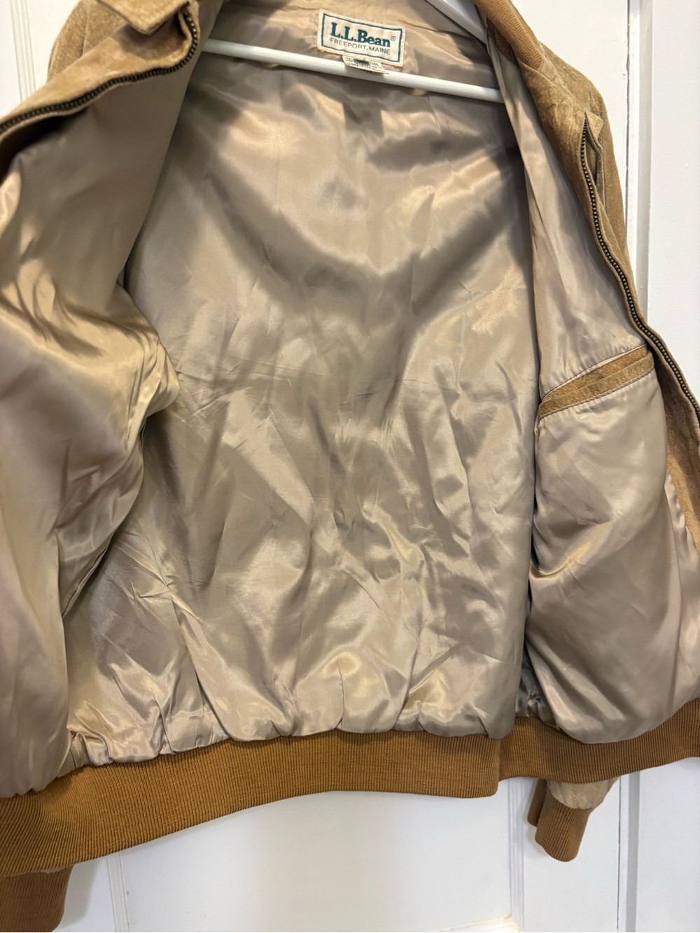 Vintage L.L. Bean Suede Bomber Jacket - Picture 13 of 13